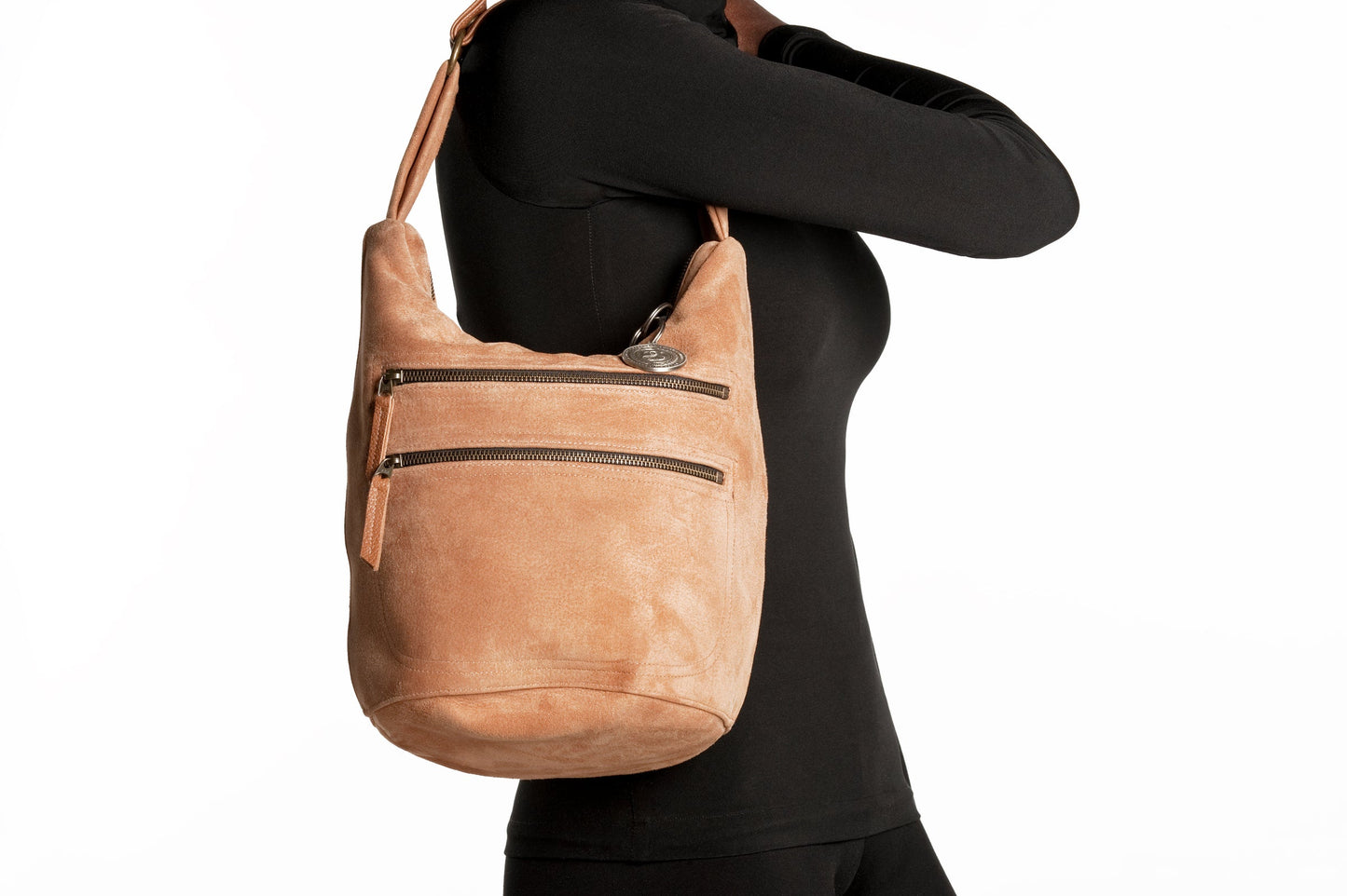 Suede bucket bag (medium)
