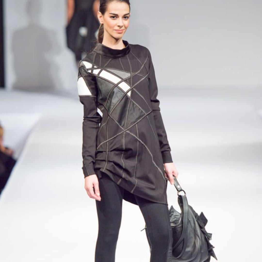 patchwork dresses runway Cbduana