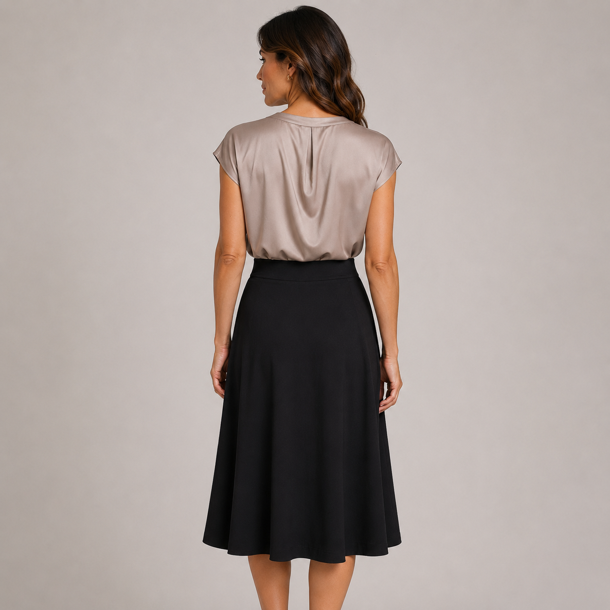 A-Line Midi Skirt