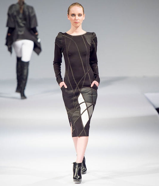 Patchwork Couture Cocktail Dress