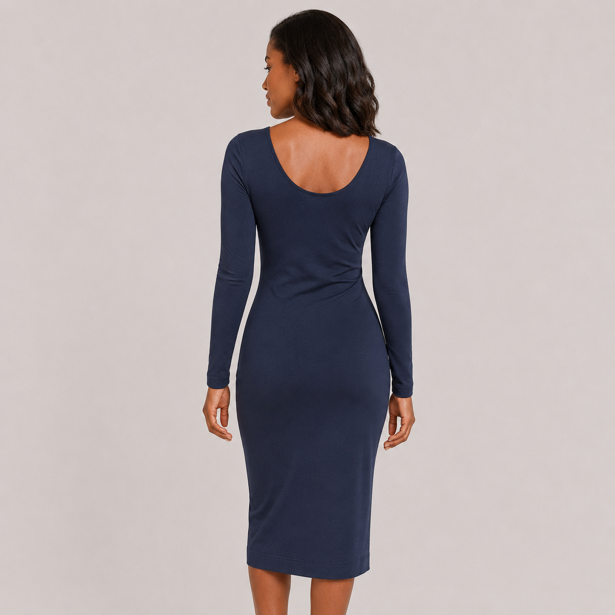 Fitted W/S Midi Dress