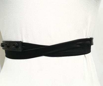 Leather and Silk Belt