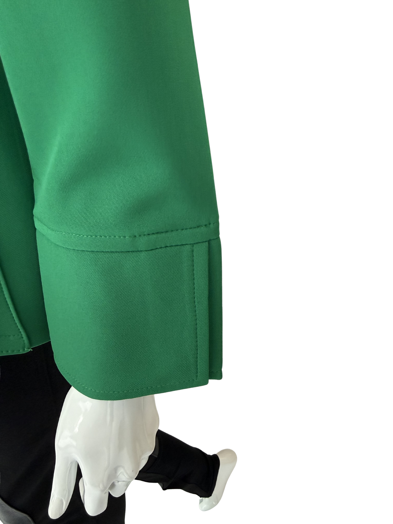 A close-up image of the stitching on the Sadie Jacket cuff